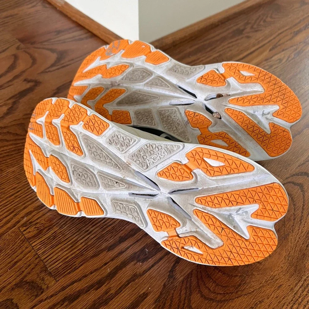 Hoka Bondi 8 Mens Running Shoes White Evening Primrose Citrus 1123202-WCEP